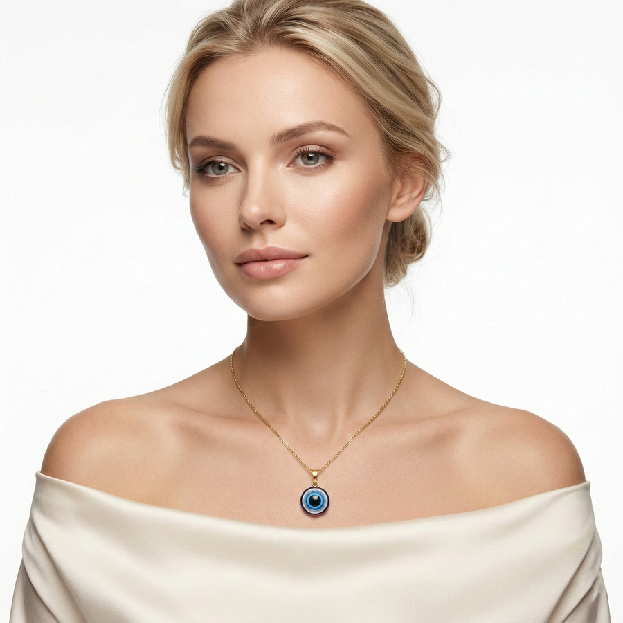 Baby Evil Eye Pendant — 18K Gold, Exclusive Collector's Piece