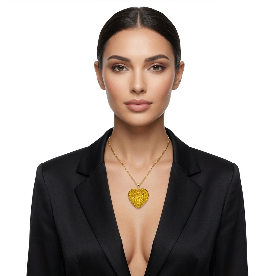 Yellow Opal Pendant — 18K Gold