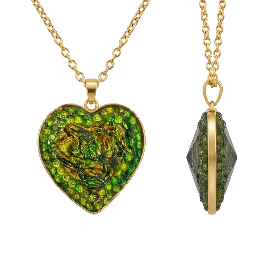 Green Opal Pendant — 18K Gold