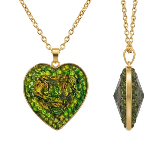 Green Opal Pendant — 18K Gold