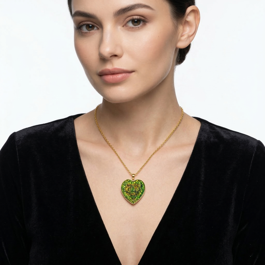 Green Opal Pendant — 18K Gold