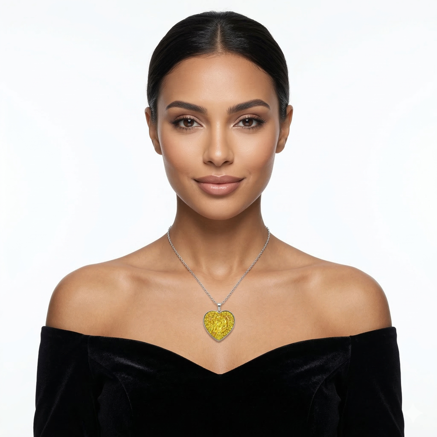 Yellow Opal Pendant — 925 Sterling Silver