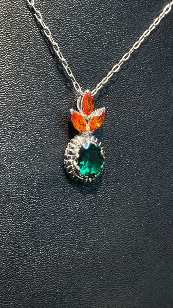 pineapple pendant silver 925 with premium platinum